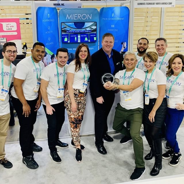 Team MIERON receives an award from the Consumer Technology Association at CES 2020